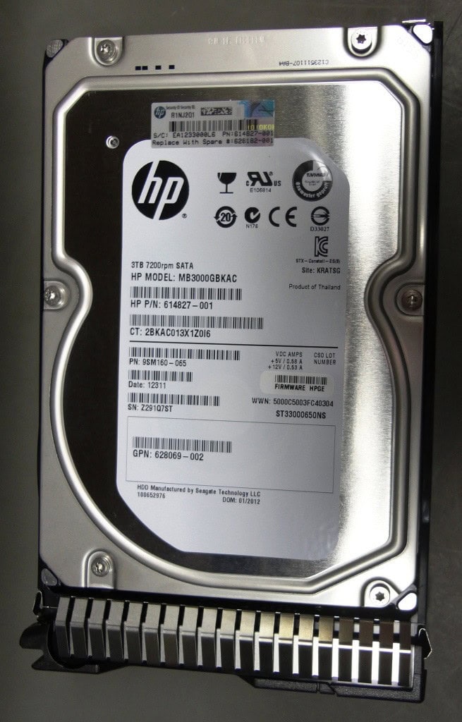 HP HDD 3TB 6GB/s SATA 7.2k 3.5 (MB3000GBKAC) thumbnail