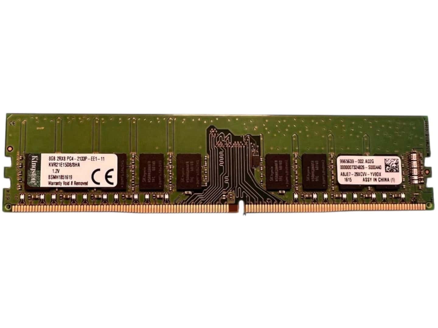KINGSTON 8GB (1*8GB) 2RX8 PC4-17000P-E DDR4-2133MHZ 1.2V DIMM (KVR21E15D8/8HA) thumbnail