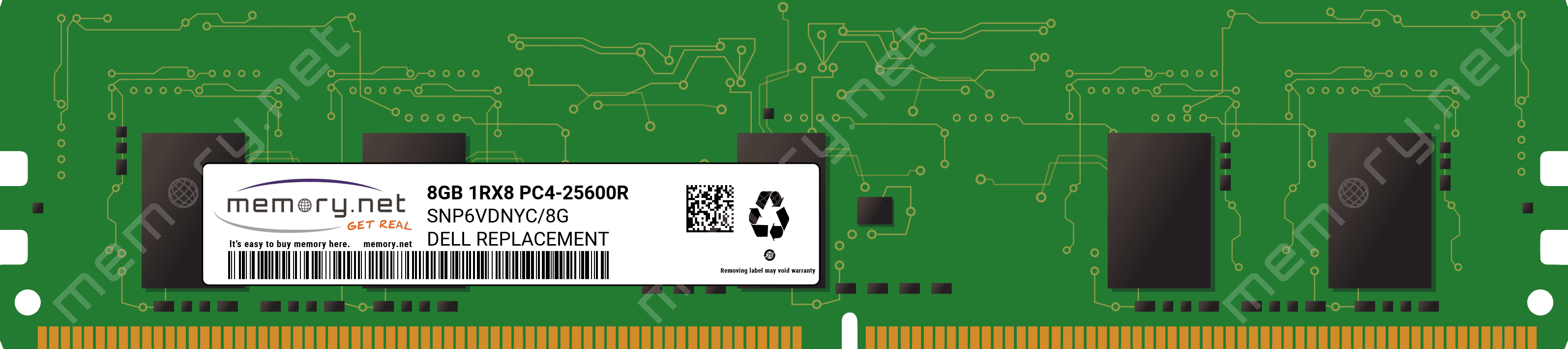 Dell 8GB (1*8GB) 1RX8 (SNP6VDNYC/8G-RFB) thumbnail