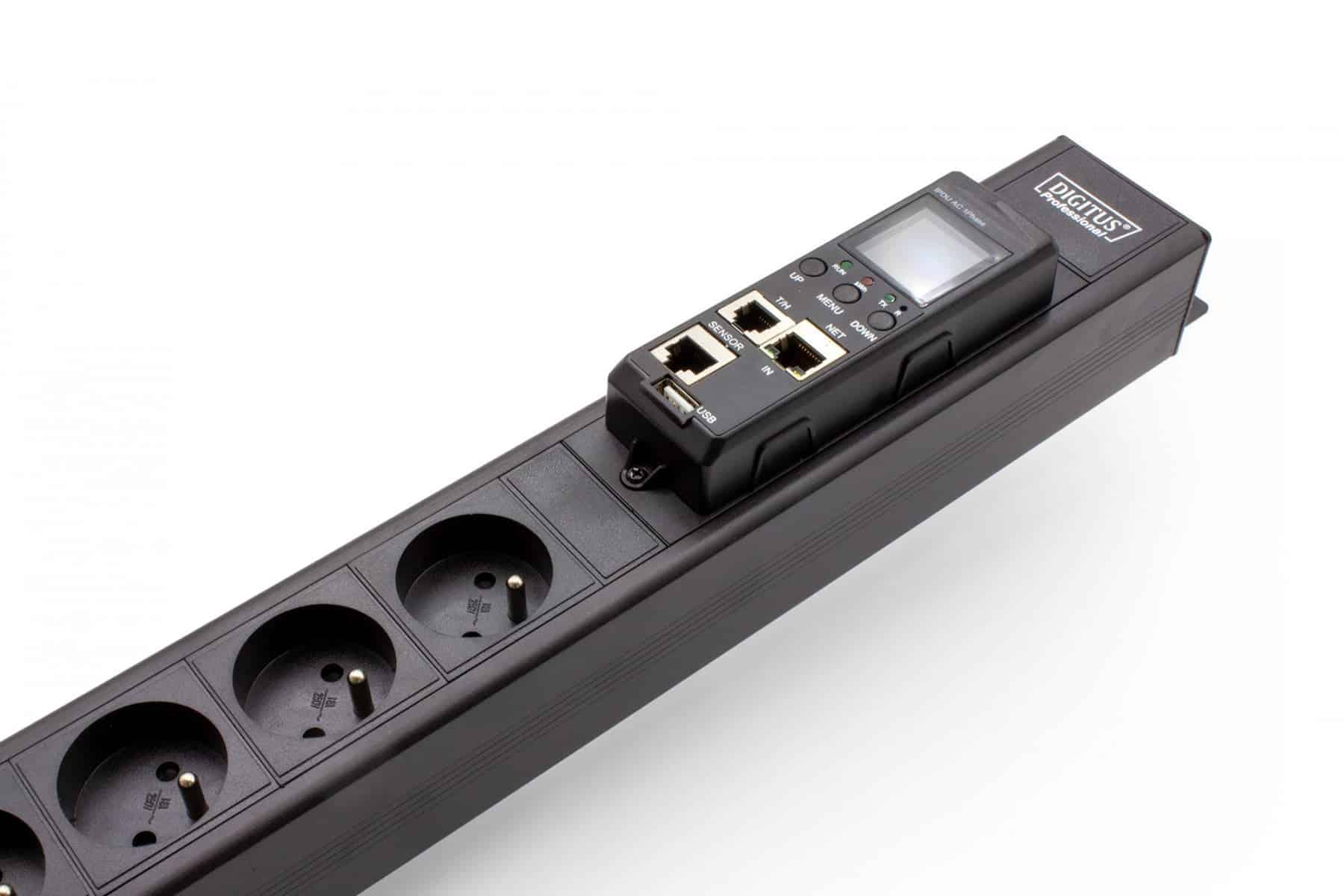 Digitus Smart Power Distribution Unit (PDU) vertical (0U) Power Plug DIN49440 16A/250V, 18x Type E Sockets (NF-C61-314), 16A (DN-IP-V-2-18E) thumbnail