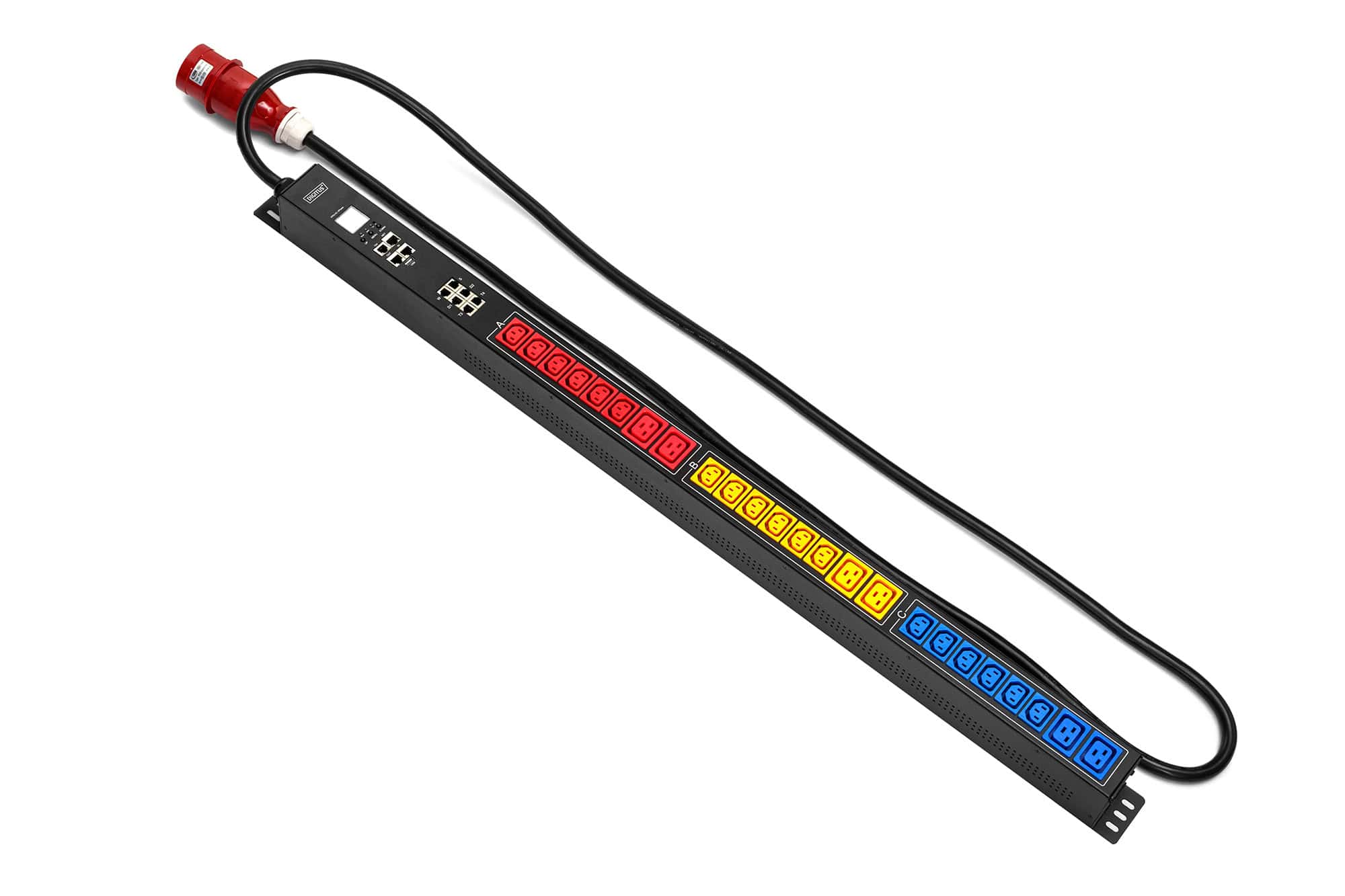 Digitus SMART PDU Power Strip 0U, IEC 60309 32A/250V plug, 18x C13 10A/250V sockets, 6x C19 16A/250V, 32A (DN-NP2-V4-18C13-6C19) thumbnail