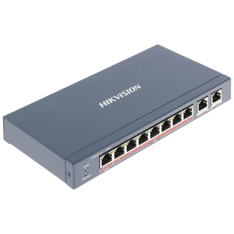 Hikvision DS-3E0310HP-E(C) network switch Unmanaged Fast Ethernet (10/100) Power over Ethernet (PoE) Blue (DS-3E0310HP-E(C)) thumbnail