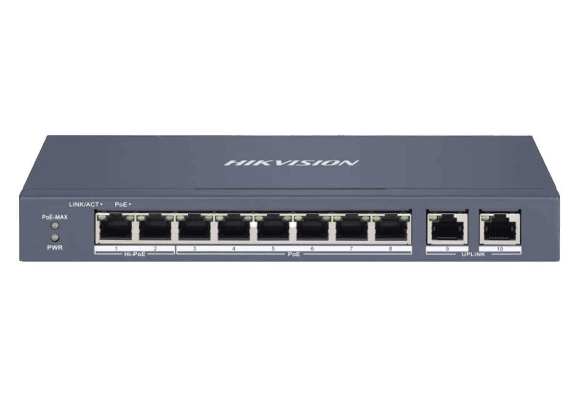 Hikvision DS-3E1310HP-EI(B) network switch Managed Fast Ethernet (10/100) Power over Ethernet (PoE) Gray (DS-3E1310HP-EI(B)) thumbnail