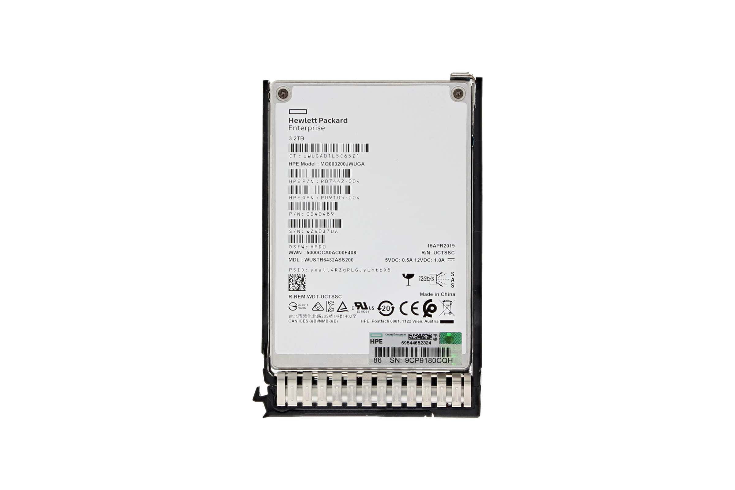 HP 3.2TB SAS 12G SFF SC DS MU SSD (P09925-001) thumbnail