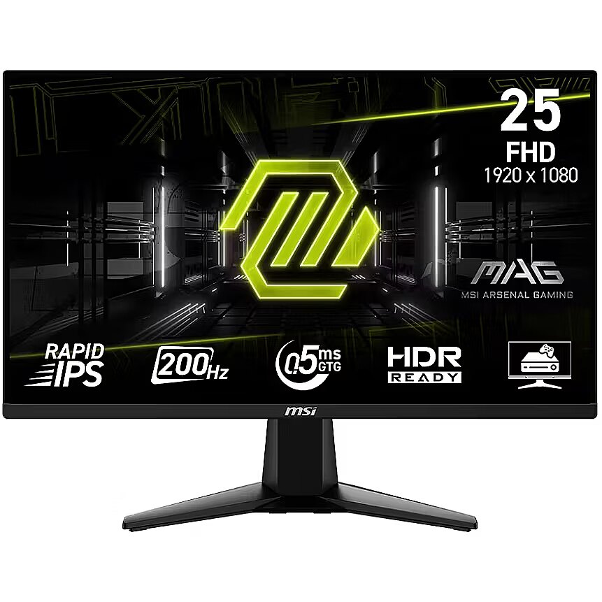 MSI MSI MAG 255FDE E20 Gaming Monitor - 200 Hz, 0,5ms GtG Rapid IPS PANEL - 24,5 [Energieklasse E] (9S6-3BC21M-044) (9S6-3BC21M-044) thumbnail