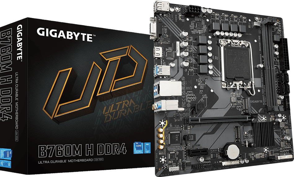 GIGABYTE B760M GAMING PLUS WIFI DDR4 -LGA 1700 -mATX (B760MGPWIFIDDR4) thumbnail