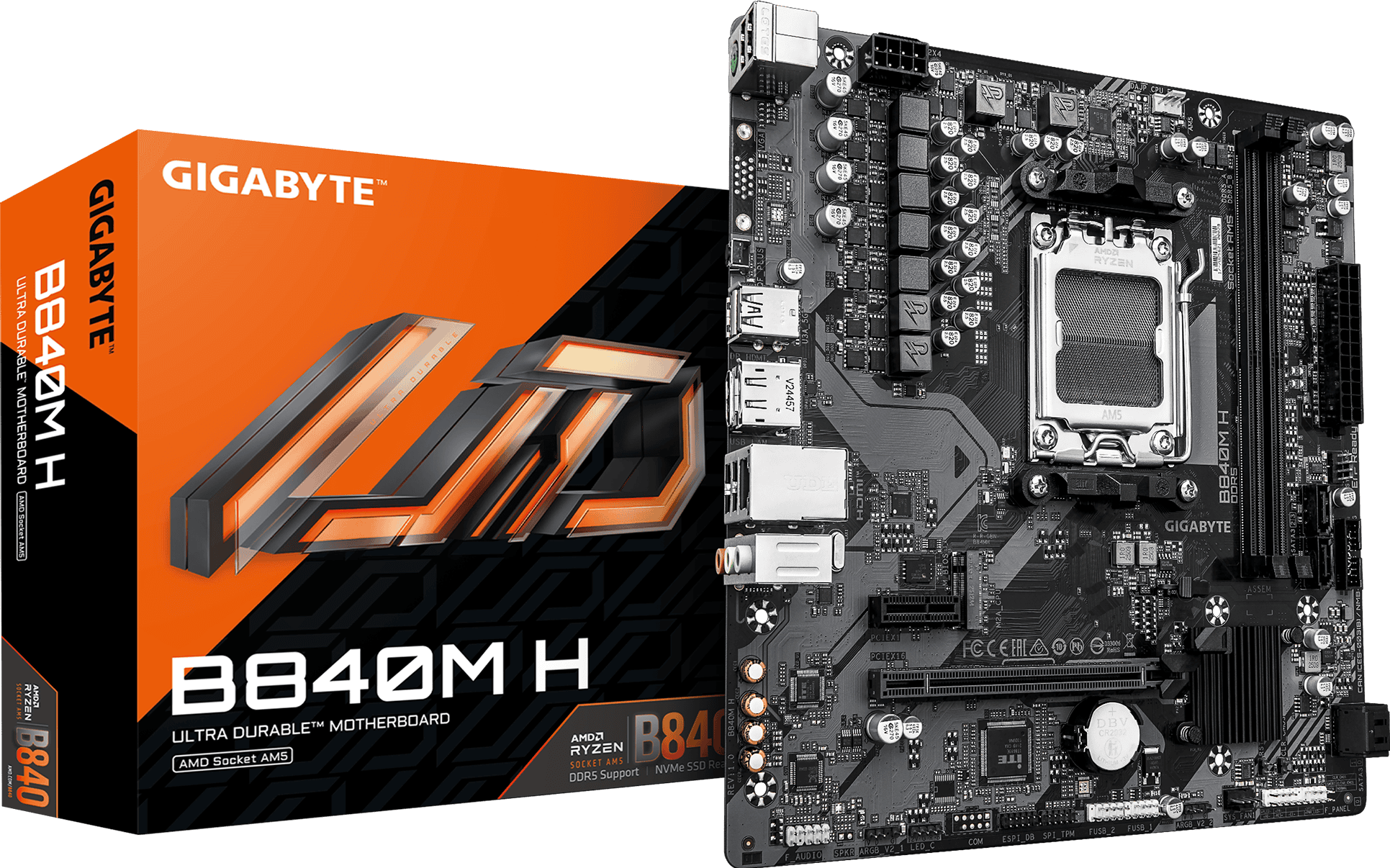 GIGABYTE B840M D2H -AM5 -mATX (B840MD2H) thumbnail