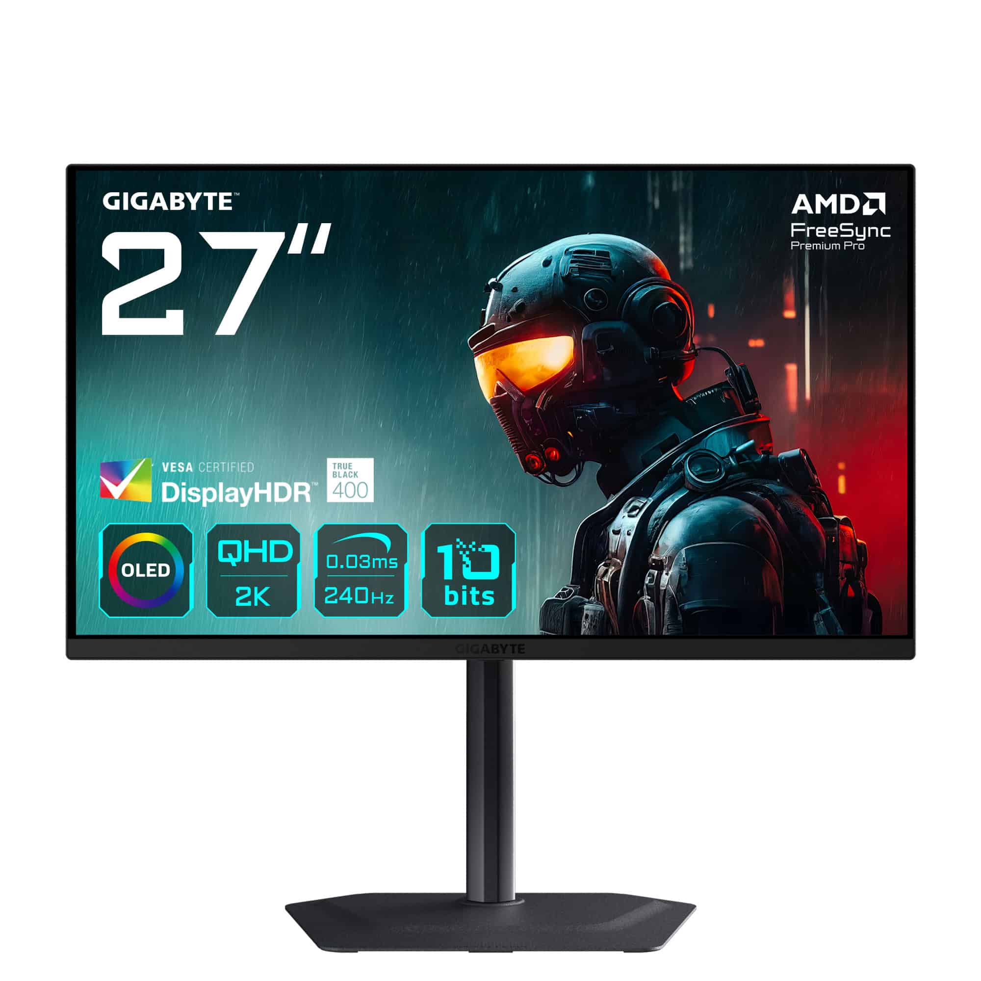 GIGABYTE MO27Q2 computer monitor 68,6 cm (27") 2560 x 1440 Pixels Quad HD OLED Zwart (MO27Q2 EK) thumbnail