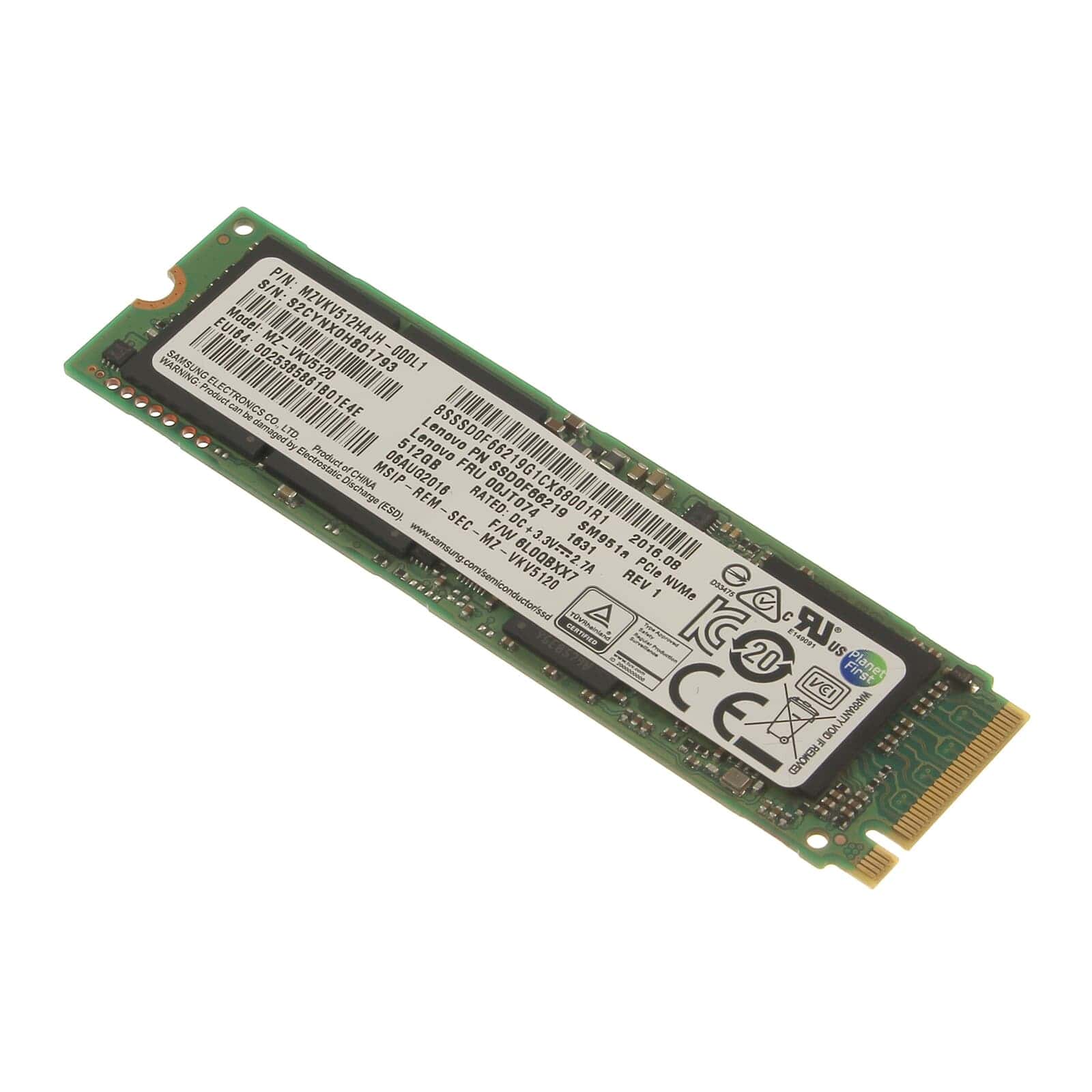 Lenovo 00JT074 Internes Solid State Drive M.2 512 GB PCI Express NVMe (00JT074) (00JT074) thumbnail