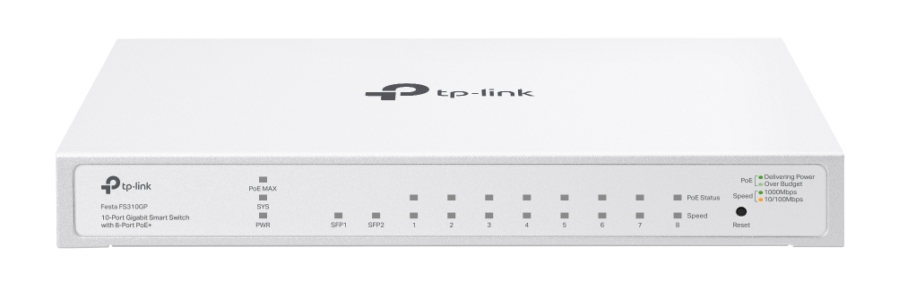 TP-Link FESTA FS310GP netwerk-switch Managed L2/L2+ Gigabit Ethernet (10/100/1000) Power over Ethernet (PoE) 1U Wit (FESTA FS310GP) thumbnail