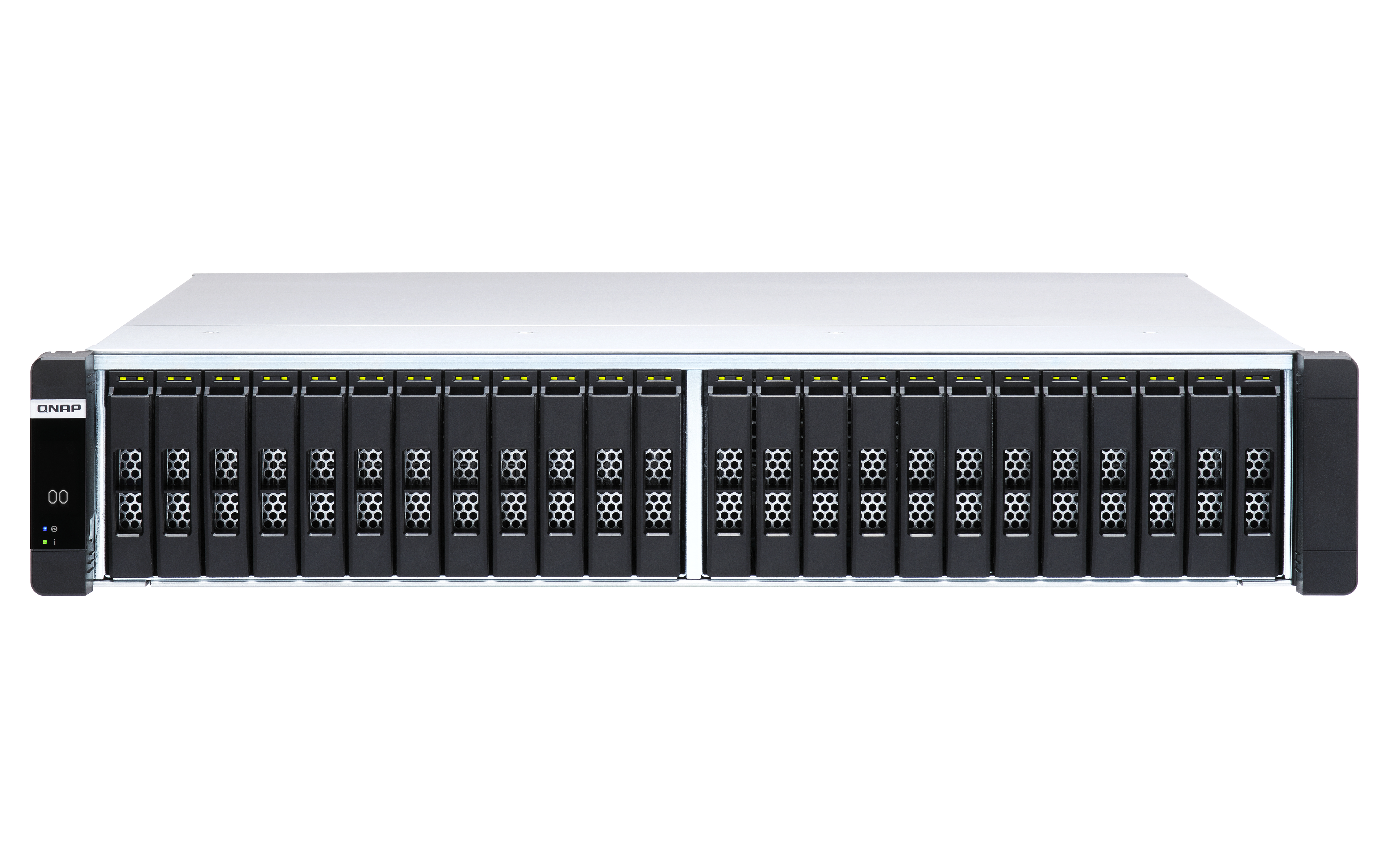 QNAP ES2486dc NAS Rack (2U) Intel® Xeon® D D-2142IT 96 GB DDR4 0 TB QNAP Enterprise System Zwart (ES2486DC-2142IT-96G) thumbnail