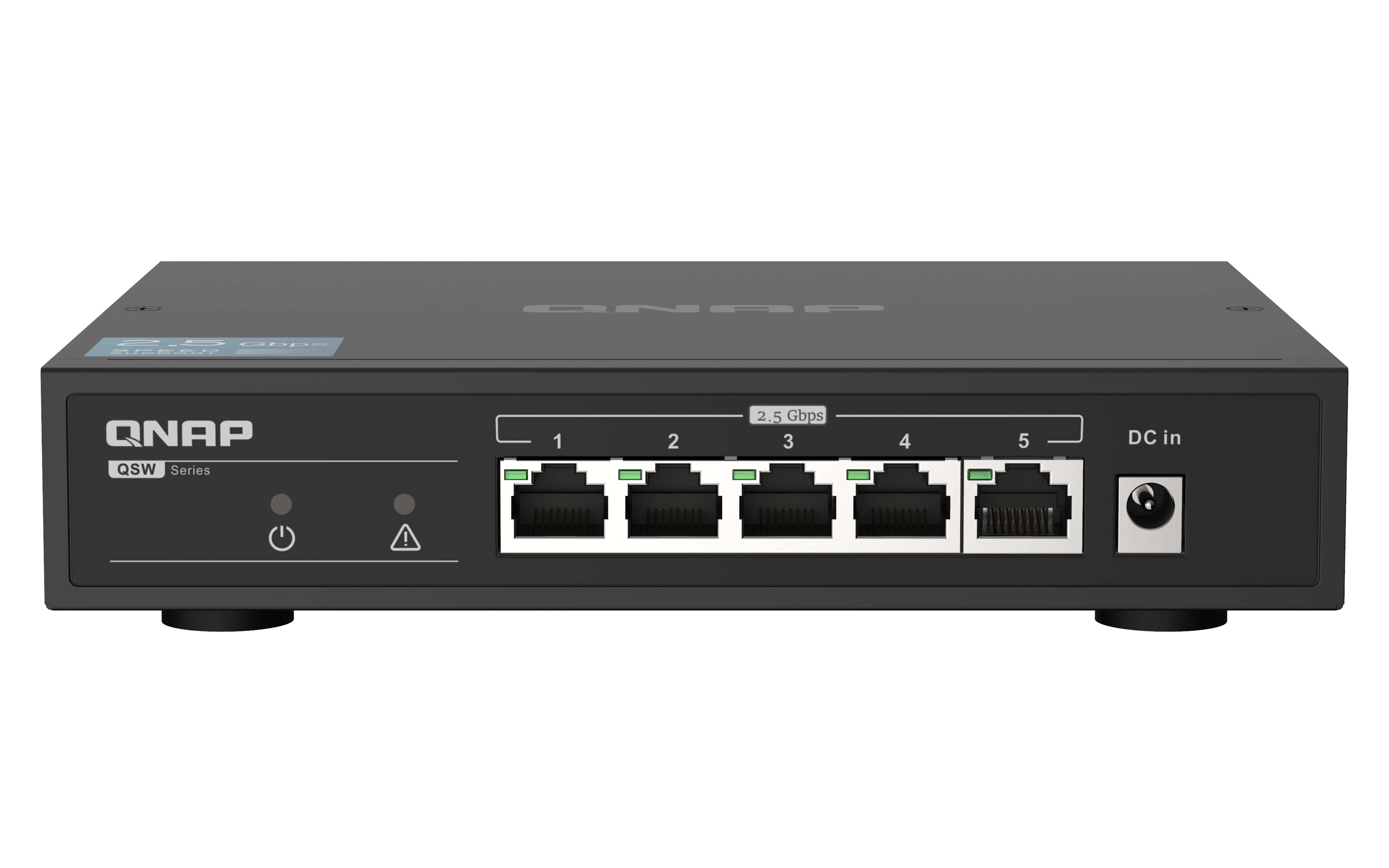 QNAP QSW-1105-5T netwerk-switch Unmanaged Gigabit Ethernet (10/100/1000) Zwart (QSW-1105-5T) thumbnail