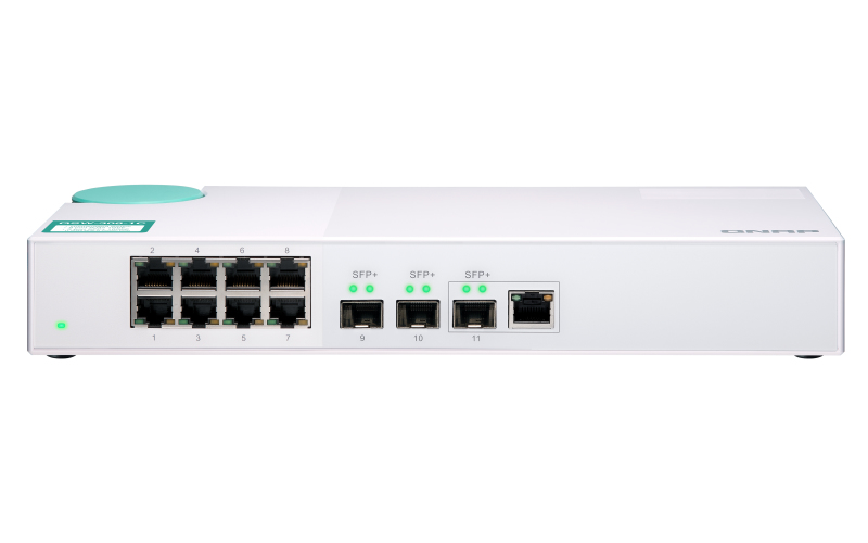 QNAP QSW-308-1C netwerk-switch Unmanaged Gigabit Ethernet (10/100/1000) Wit (QSW-308-1C) thumbnail