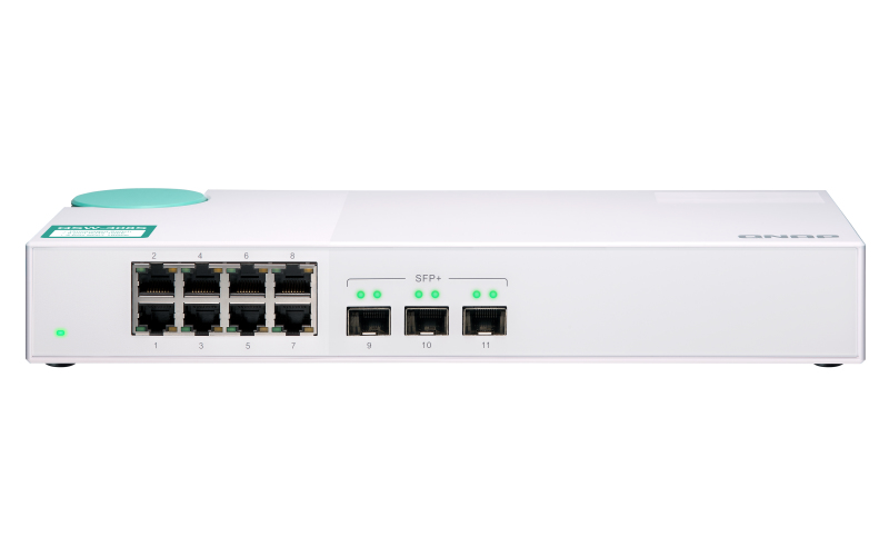 QNAP QSW-308S netwerk-switch Unmanaged Gigabit Ethernet (10/100/1000) Wit (QSW-308S) thumbnail