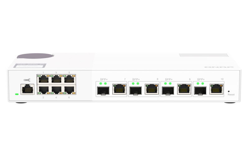 QNAP QSW-M2106-4C netwerk-switch Managed L2 2.5G Ethernet (100/1000/2500) Wit (QSW-M2106-4C) thumbnail