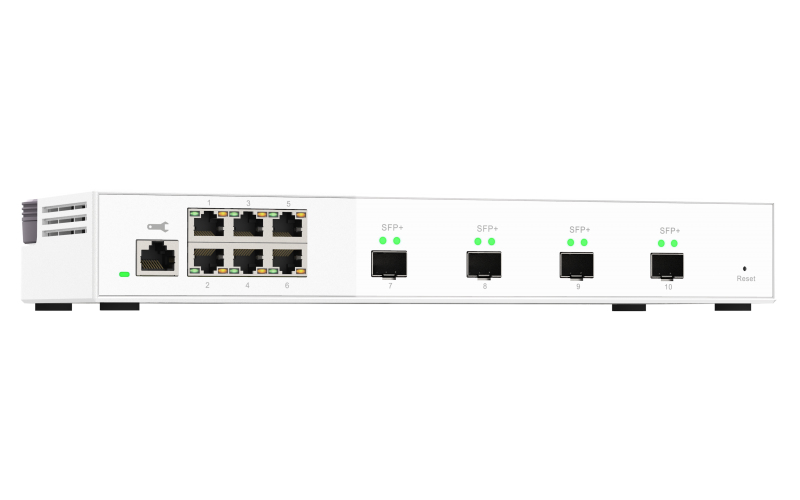 QNAP QSW-M2106-4S netwerk-switch Managed L2 2.5G Ethernet (100/1000/2500) Wit (QSW-M2106-4S) thumbnail