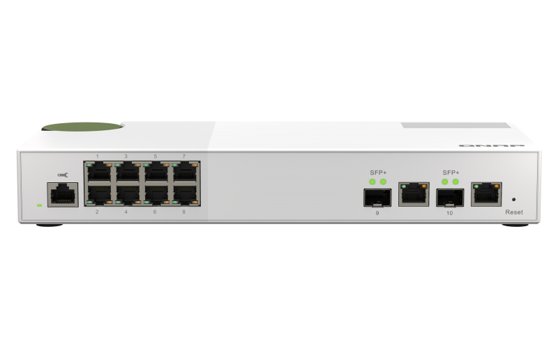 QNAP QSW-M2108-2C netwerk-switch Managed L2 2.5G Ethernet (100/1000/2500) Grijs, Wit (QSW-M2108-2C) thumbnail