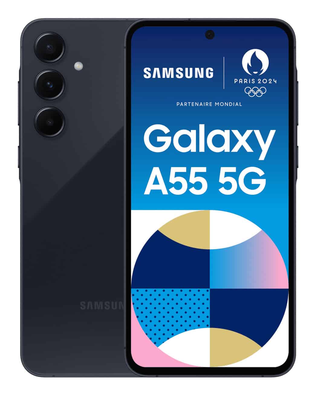 Samsung Galaxy A55 5G 16,8 cm (6.6") Hybride Dual SIM USB Type-C 8 GB 128 GB 5000 mAh Marineblauw (SM-A556BZKAEUE/SM-A556BZKAEEE) thumbnail