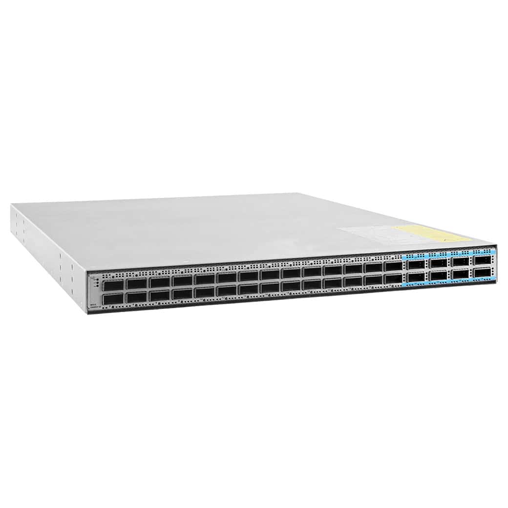Cisco Nexus 93600CD-GX - Switch - L3 - 28 x 100 Gigabit QSFP28 / 40 Gigabit QSFP28 + 8 (N9K-C93600CD-GX) thumbnail
