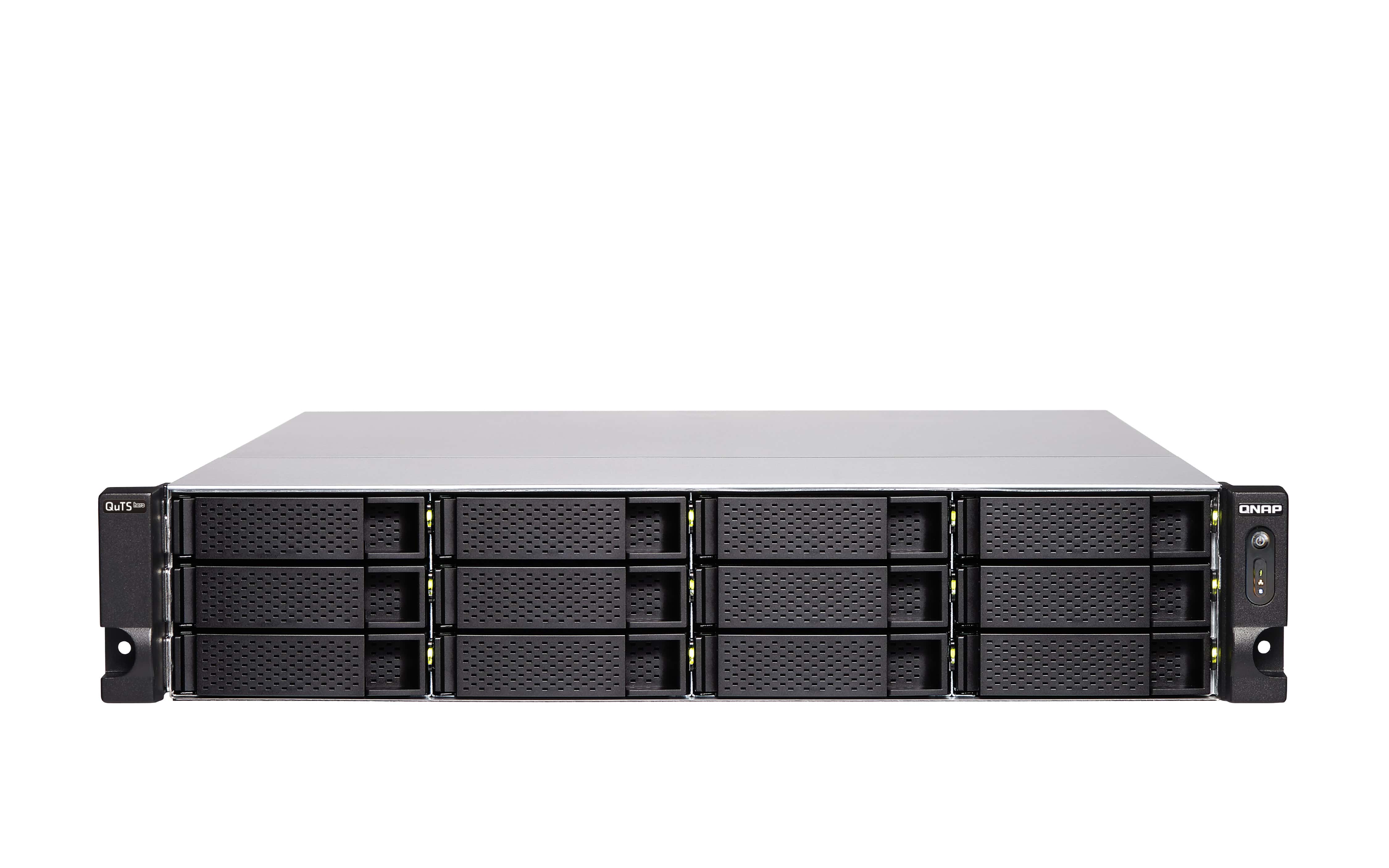 QNAP TS-H1886XU-RP-R2 NAS Rack (3U) Intel® Xeon® D D-1622 32 GB DDR4 0 TB QuTS hero Zwart, Grijs (TS-H1886XU-RP-R2-D1622-3) thumbnail