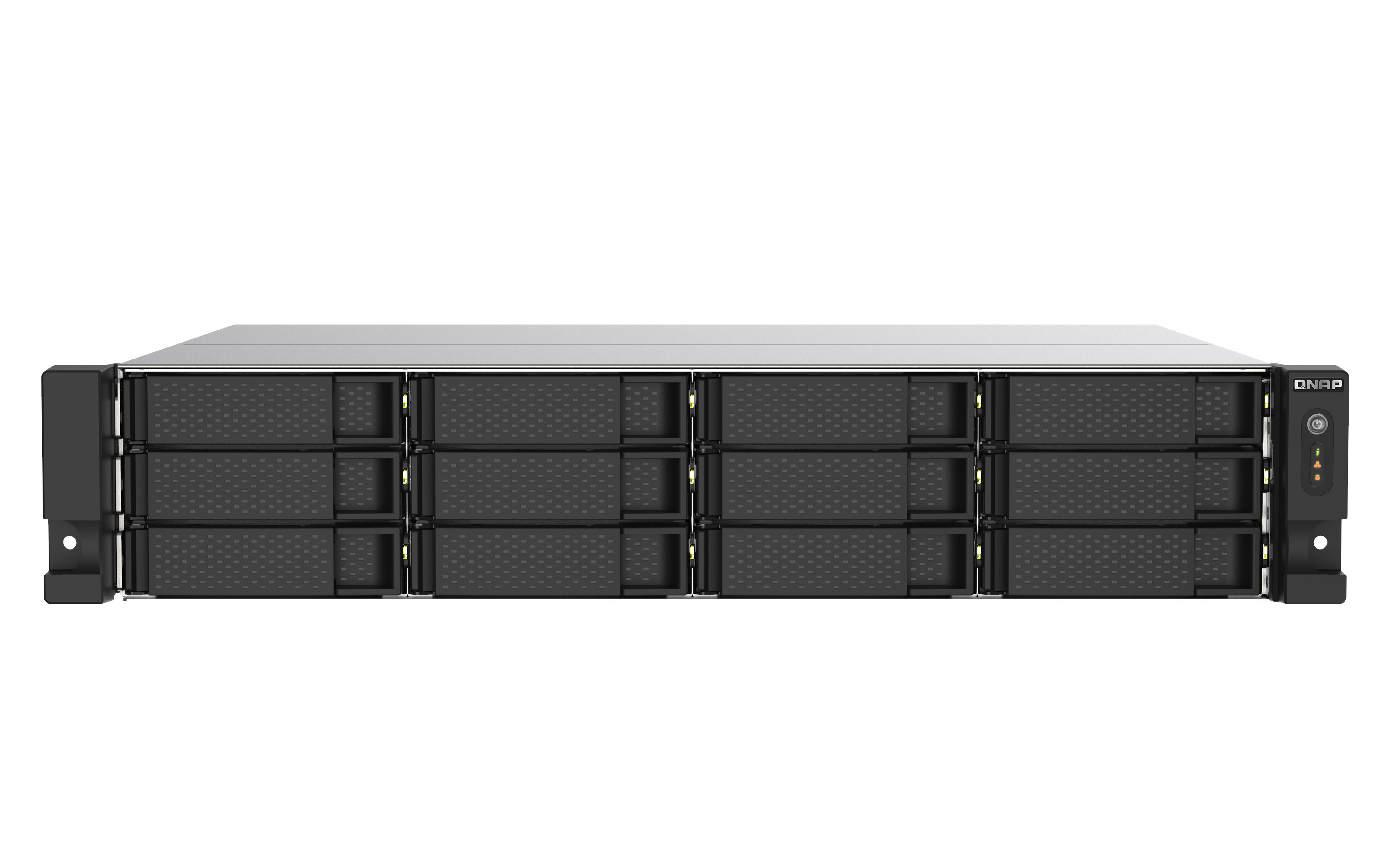 QNAP TS-1273AU-RP-8G data-opslag-server NAS Rack (2U) Ryzen Embedded V1500B 8 GB DDR4 0 TB QNAP QTS Aluminium, Zwart (TS-1273AU-RP-8G) thumbnail