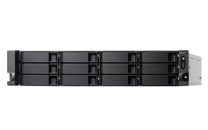 QNAP TS-1283XU-RP NAS Rack (2U) Ethernet LAN Zwart E-2124 (TS-1283XU-RP-E2124-8G) thumbnail