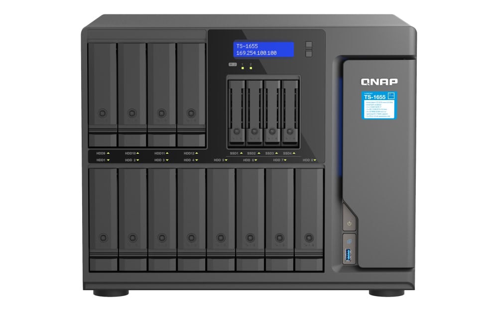 QNAP TS-1655 NAS Tower Ethernet LAN Zwart C5125 (TS-1655-8G) thumbnail