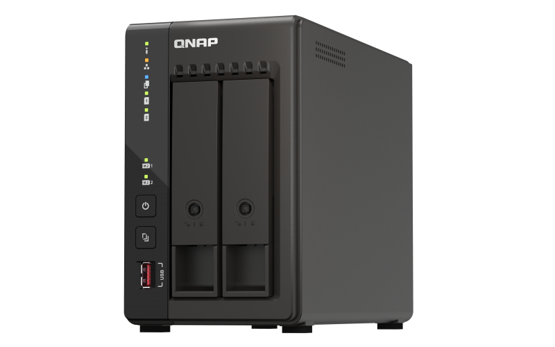 QNAP TS-253E NAS Tower Intel® Celeron® J6412 8 GB 0 TB QNAP QTS Zwart (TS-253E-8G) thumbnail