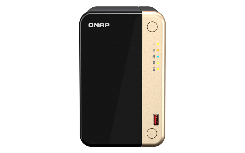 QNAP TS-264 NAS Tower Ethernet LAN Zwart, Goud N5095 (TS-264-8G) thumbnail