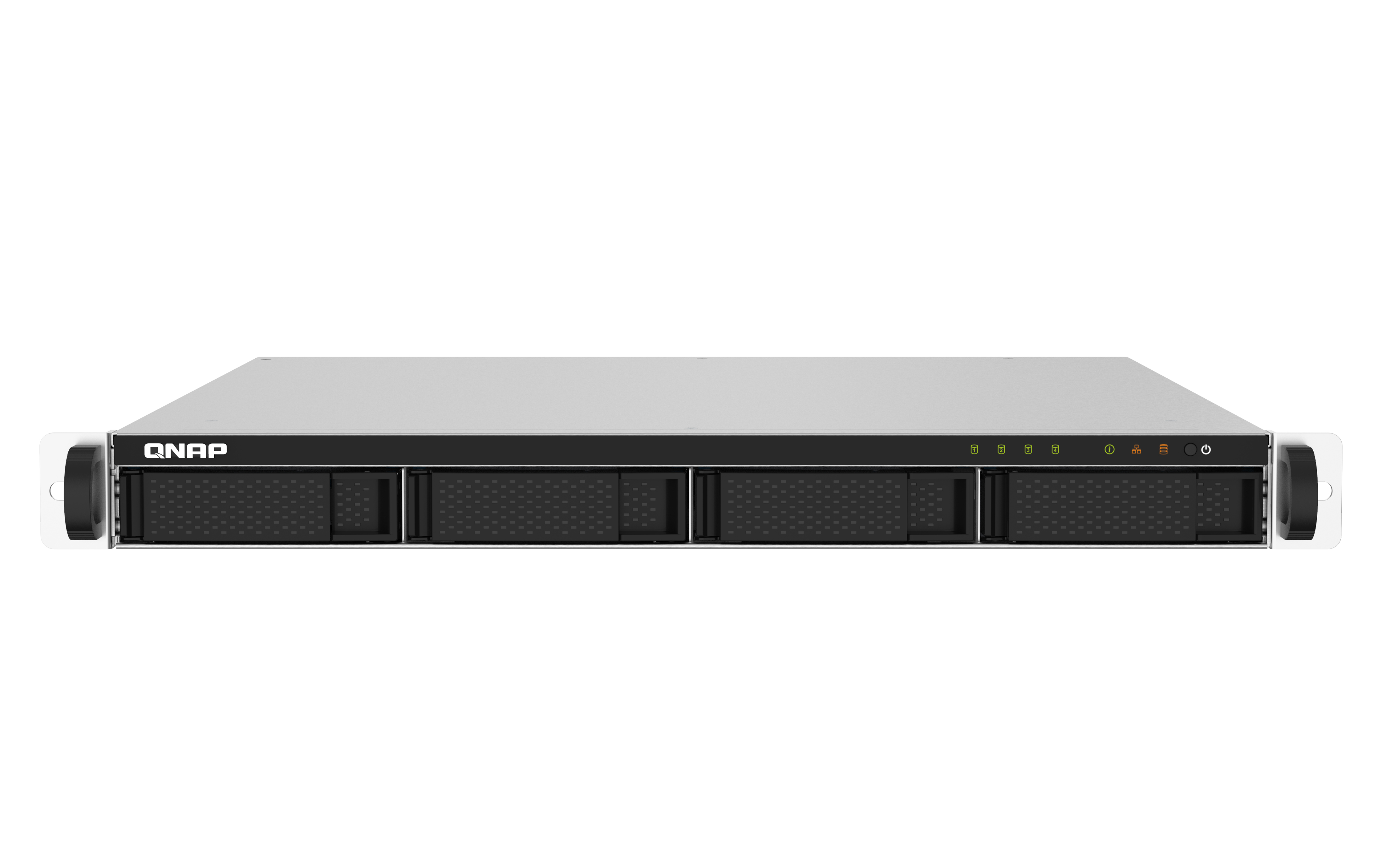 QNAP TS-432PXU NAS Rack (1U) Annapurna Labs Alpine AL-324 2 GB DDR4 0 TB QNAP Turbo System Zwart (TS-432PXU-2G) thumbnail