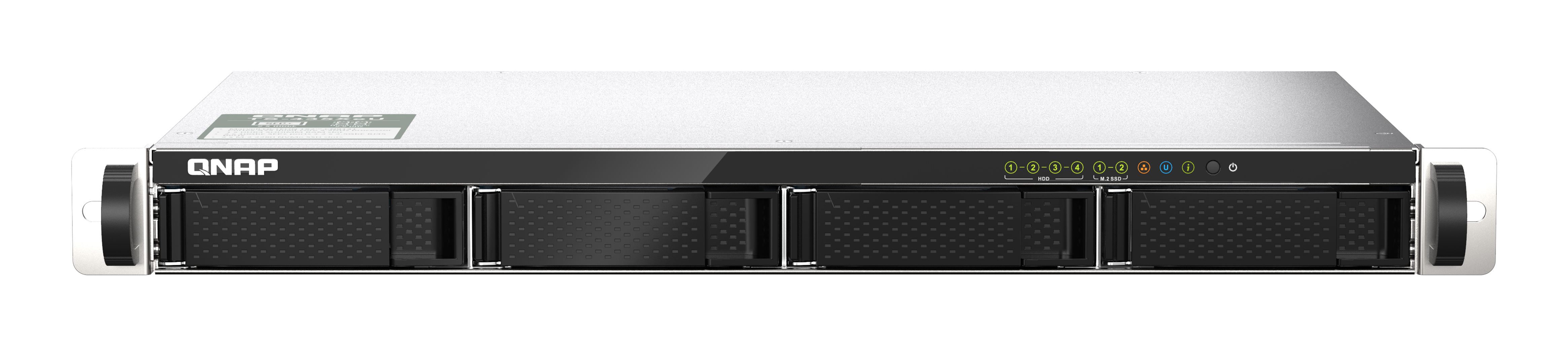 QNAP TS-435XEU NAS Rack (1U) Marvell CN9131 4 GB DDR4 0 TB QNAP QTS Zwart, Grijs (TS-435XEU-4G) thumbnail