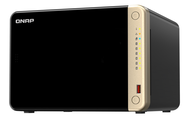 QNAP TS-664 NAS Tower Ethernet LAN Zwart N5095 (TS-664-8G) thumbnail