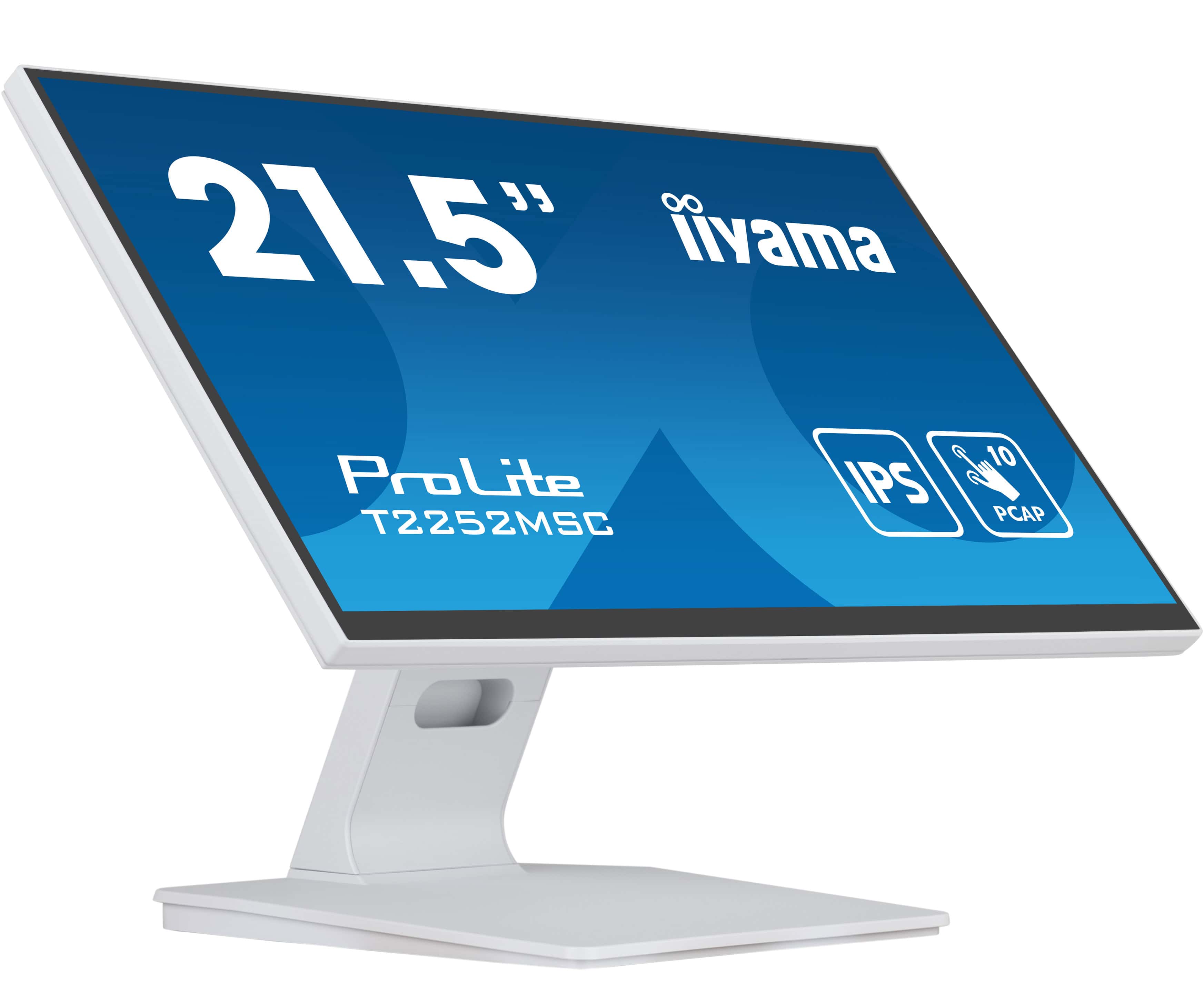 iiyama ProLite T2252MSC-W2 computer monitor 54,6 cm (21.5") 1920 x 1080 Pixels Full HD LCD Touchscreen Tafel Wit (T2252MSC-W2) thumbnail