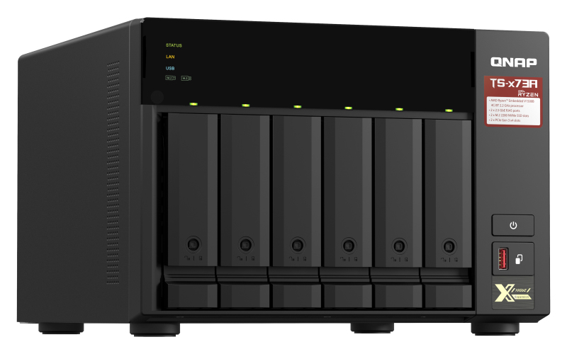QNAP TS-673A NAS Tower Ethernet LAN Zwart V1500B (TS-673A-8G) thumbnail