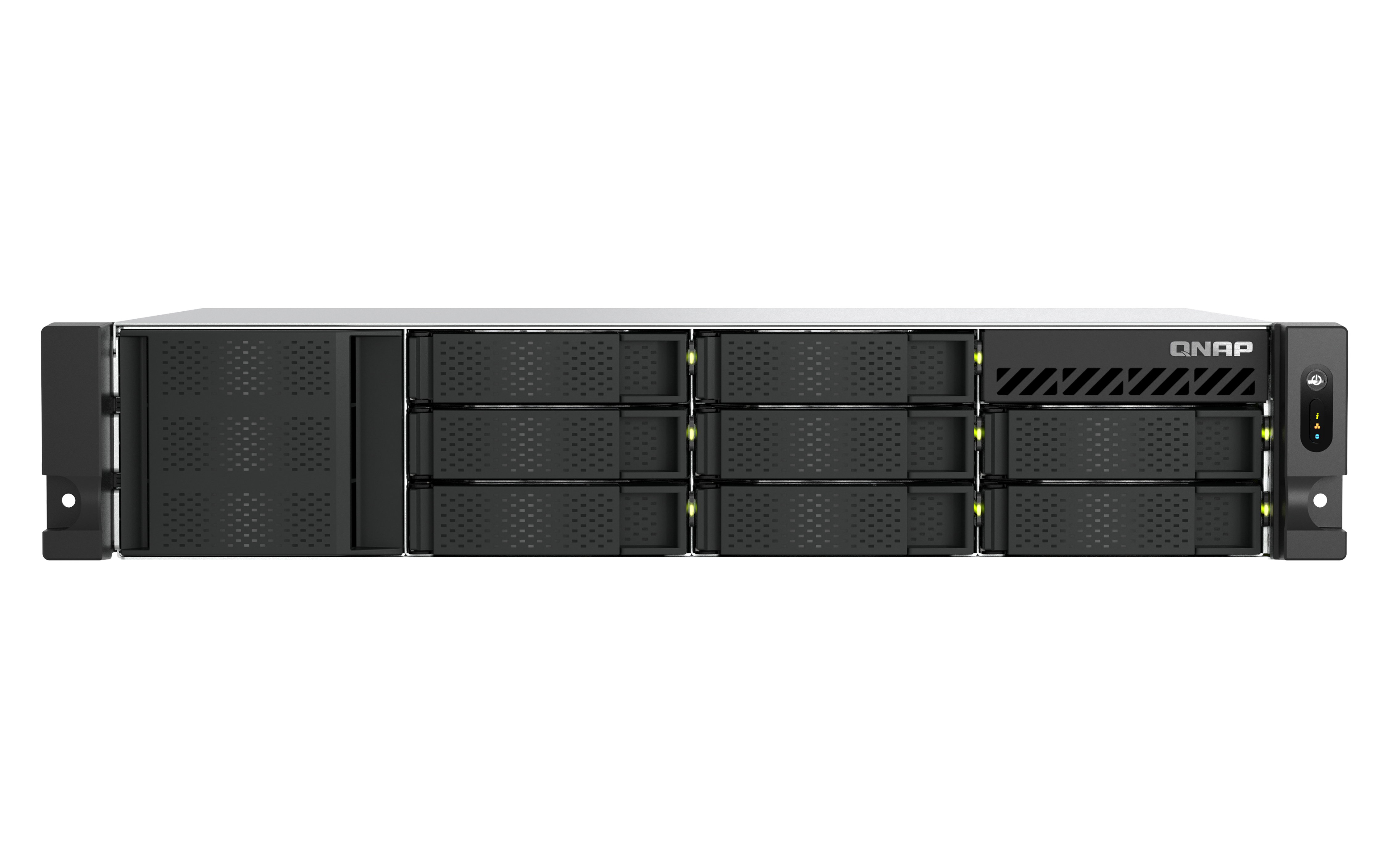QNAP TS-855EU-RP NAS Rack (2U) Intel Atom® C5125 8 GB DDR4 0 TB QuTS hero Zwart (TS-855EU-8G) thumbnail