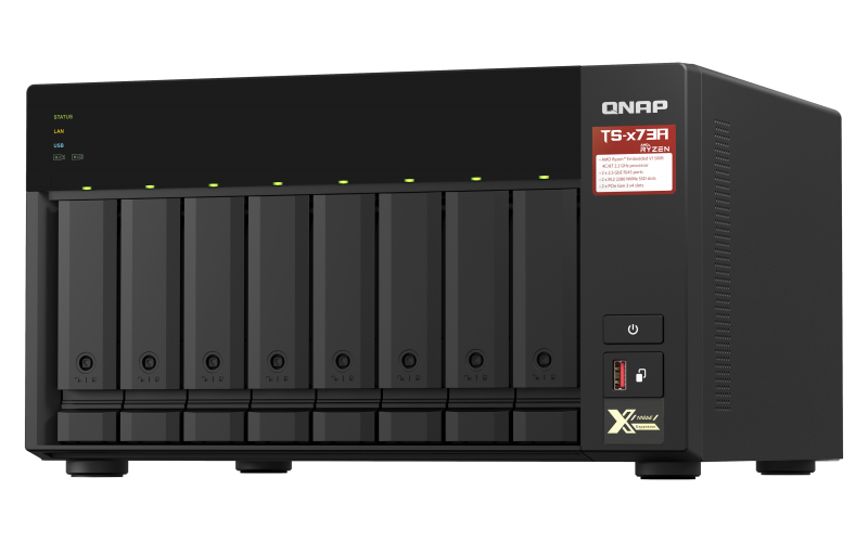 QNAP TS-873A NAS Tower Ethernet LAN Zwart V1500B (TS-873A-8G) thumbnail