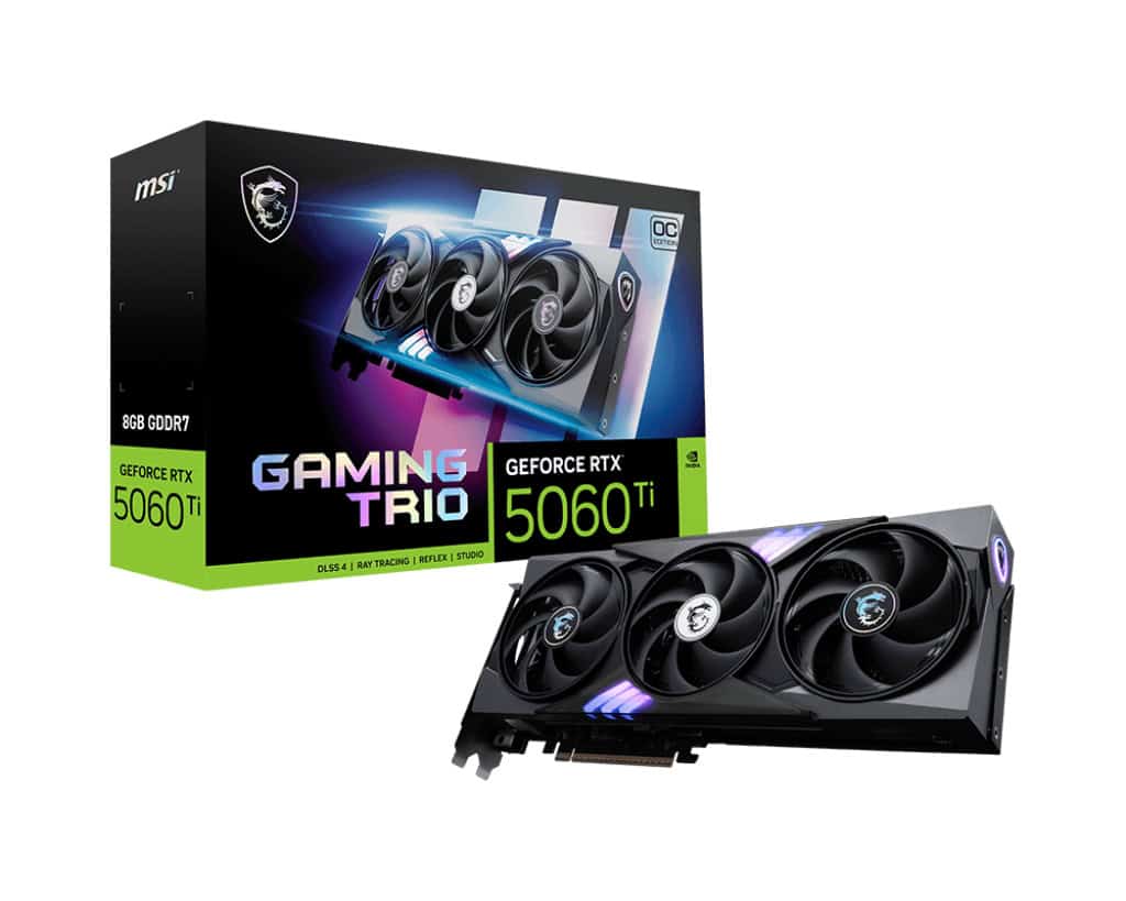 MSI GeForce RTX 5060 Ti 8G GAMING TRIO OC NVIDIA 8 GB GDDR7 (GEFORCE RTX 5060 TI 8G GAMING TRIO OC) thumbnail