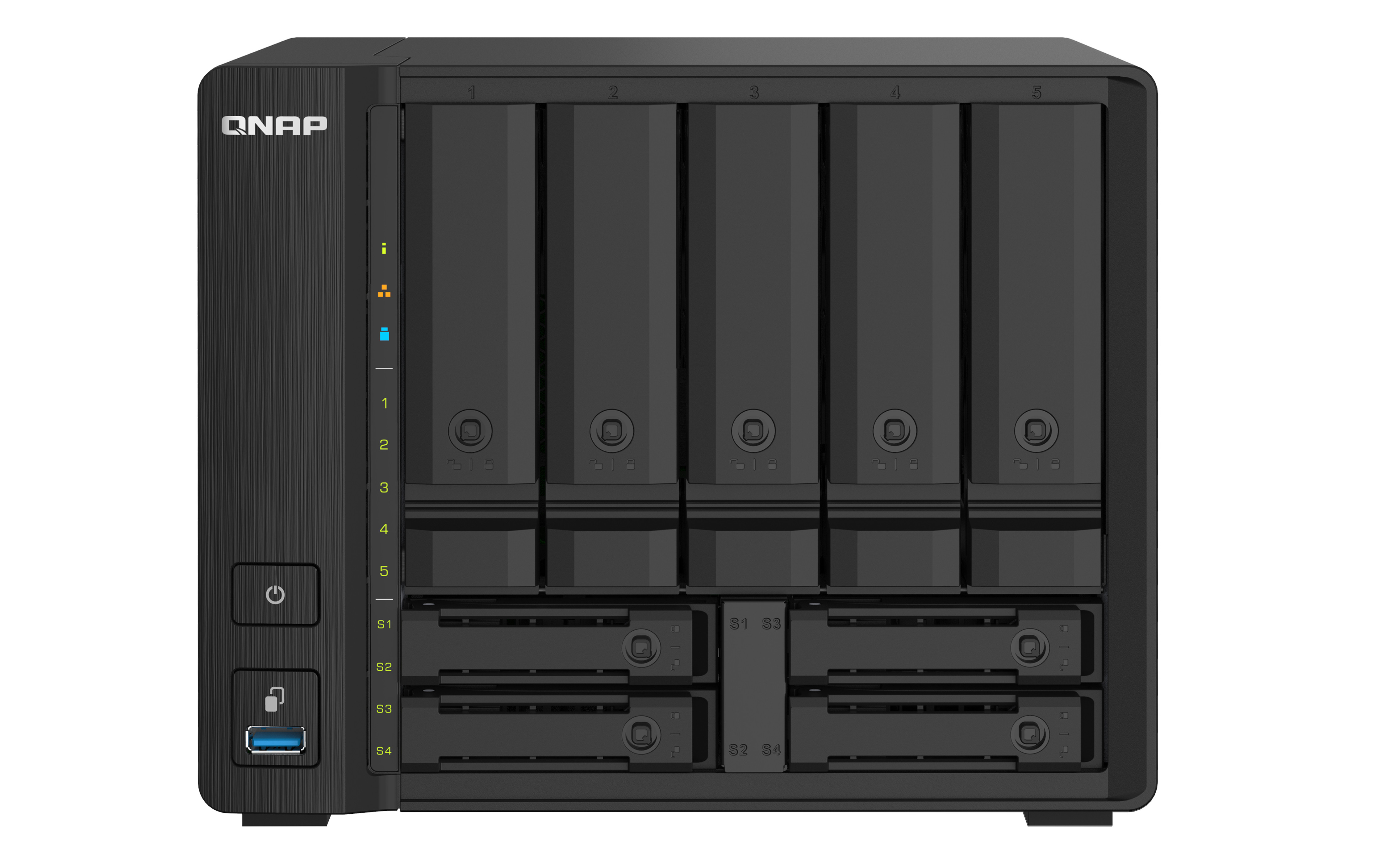 QNAP TS-932PX NAS Tower Annapurna Labs Alpine AL-324 4 GB DDR4 0 TB QNAP Turbo System Zwart (TS-932PX-4G) thumbnail