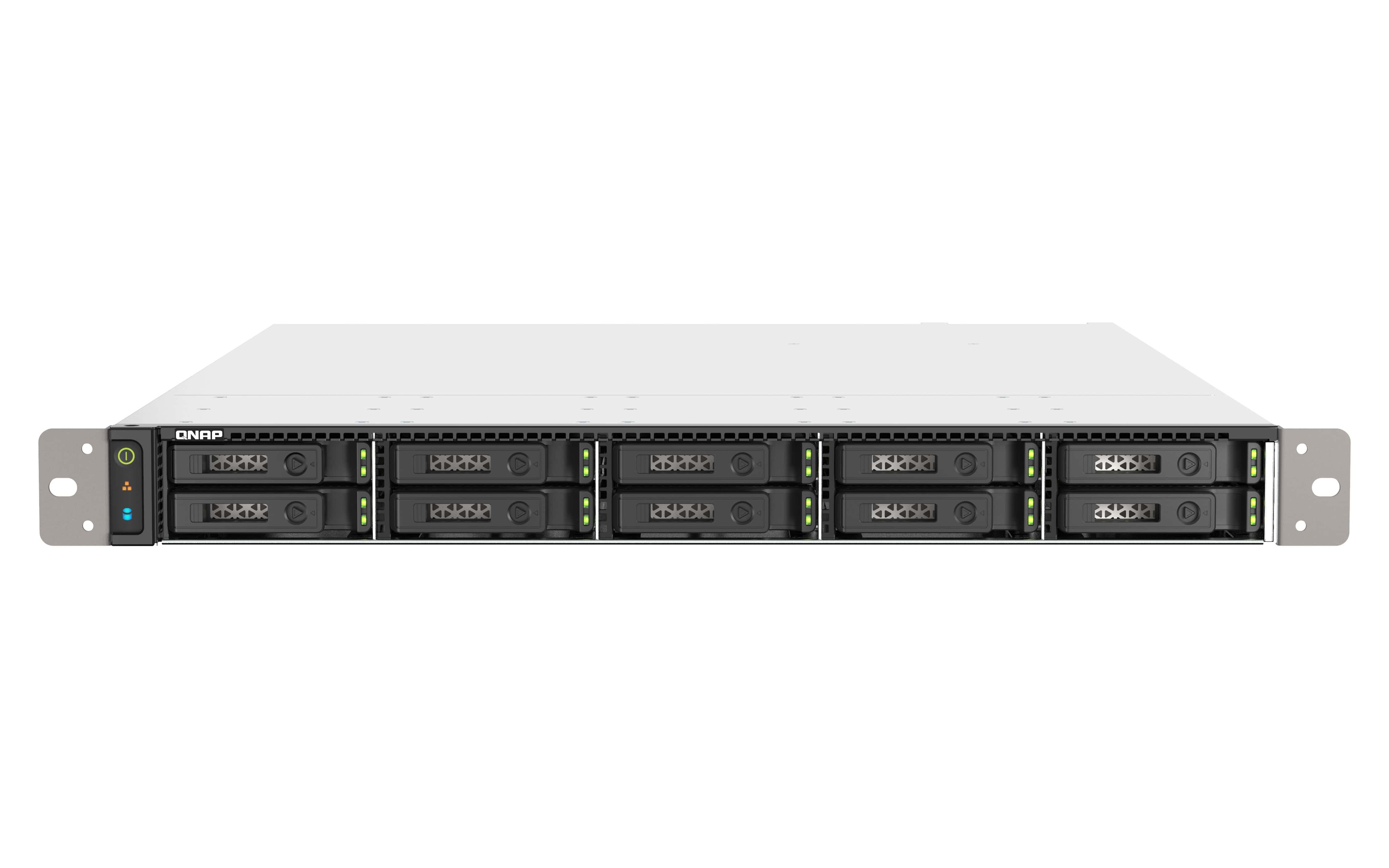 QNAP TS-h1090FU NAS Rack (1U) EPYC 7302P 256 GB DDR4 0 TB QuTS hero Zwart, Grijs (TS-H1090FU-7302P-256G) thumbnail