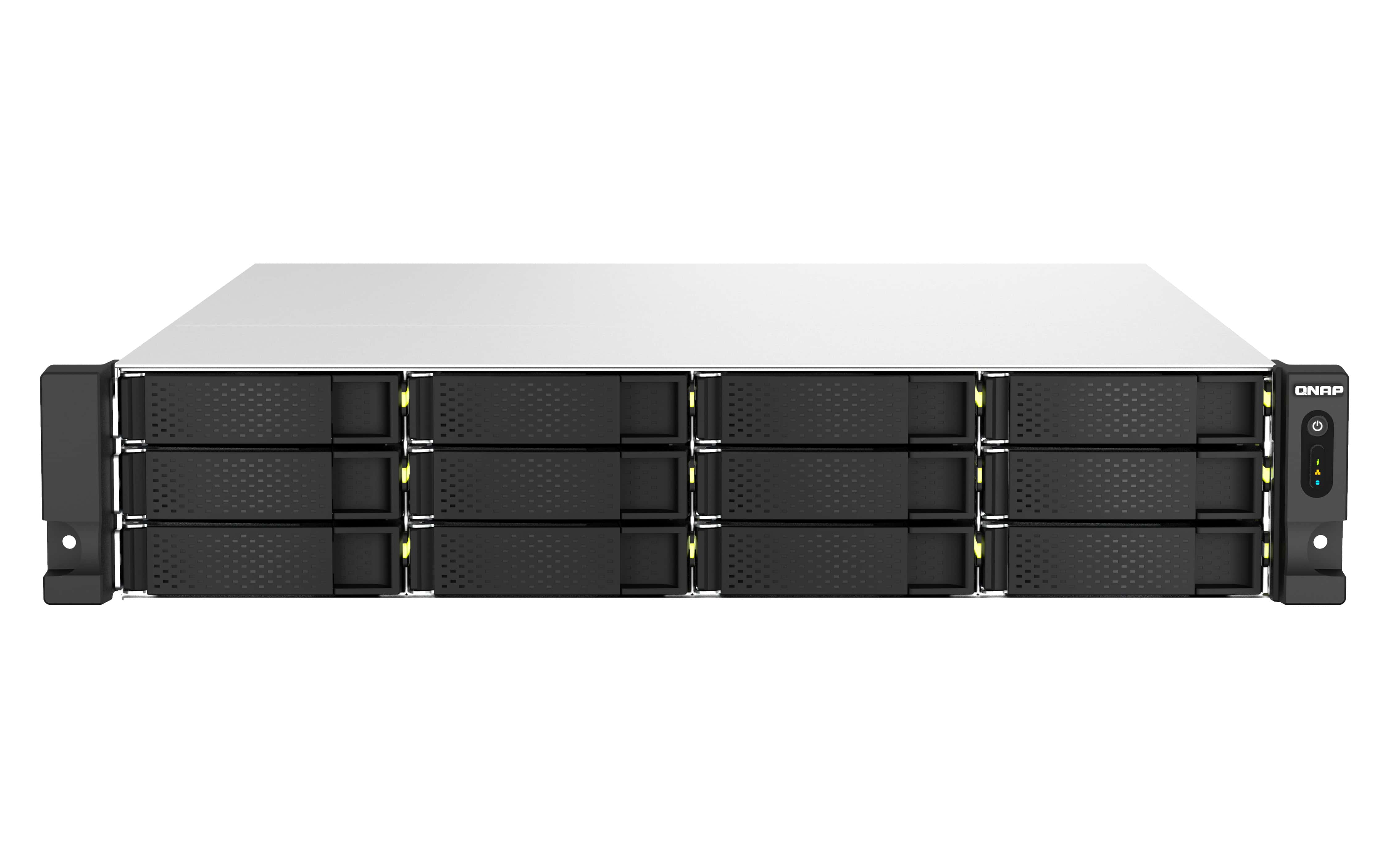 QNAP TS-h1887XU-RP NAS Rack (2U) Intel Xeon E E-2334 16 GB DDR4 0 TB QuTS hero Zwart, Wit (TS-H1887XU-RP-E2334-16G) thumbnail