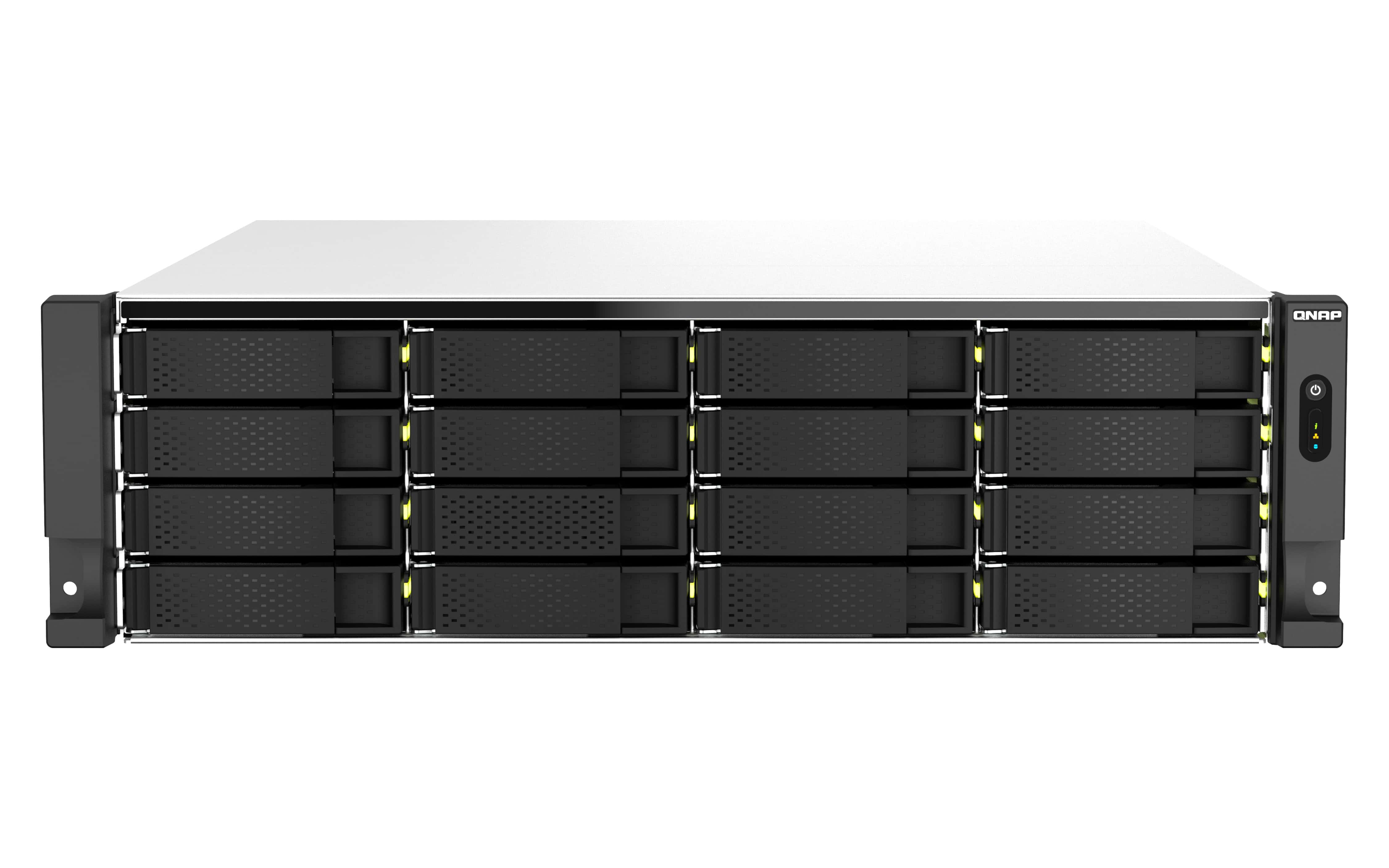 QNAP TS-H2287XU-RP NAS Rack (3U) Intel Xeon E E-2378 64 GB DDR4 0 TB QuTS hero Zwart, Wit (TS-H2287XU-RP-E2378-64G) thumbnail