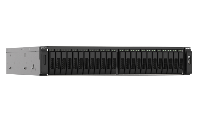 QNAP TS-h2490FU NAS Rack (2U) Ethernet LAN Zwart, Grijs 7302P (TS-H2490FU-7302P-128G) thumbnail
