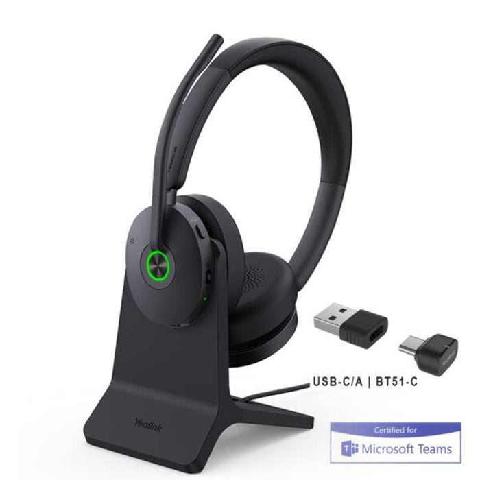 Yealink BH74 Teams - Headset - on-ear (BH74 WITH STAND TEAMS USB-C/A) (BH74 WITH STAND TEAMS USB-C/A) thumbnail