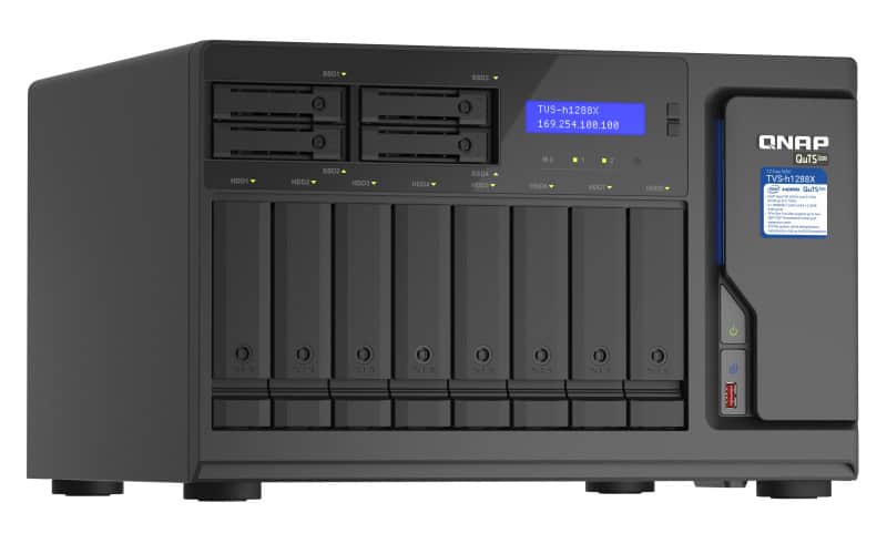 QNAP TVS-h1288X NAS Tower Ethernet LAN Zwart W-1250 (TVS-H1288X-W1250-16G) thumbnail