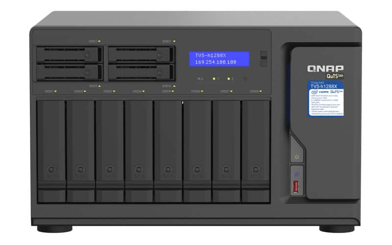 QNAP TVS-h1288X NAS Tower Ethernet LAN Zwart W-1250 (TVS-H1288X-W1250-16G) thumbnail