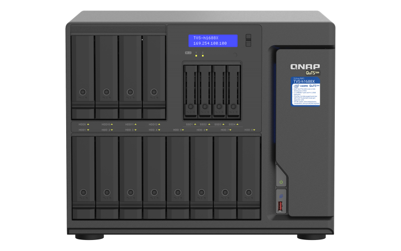 QNAP TVS-h1688X NAS Tower Ethernet LAN Zwart W-1250 (TVS-H1688X-W1250-32G) thumbnail