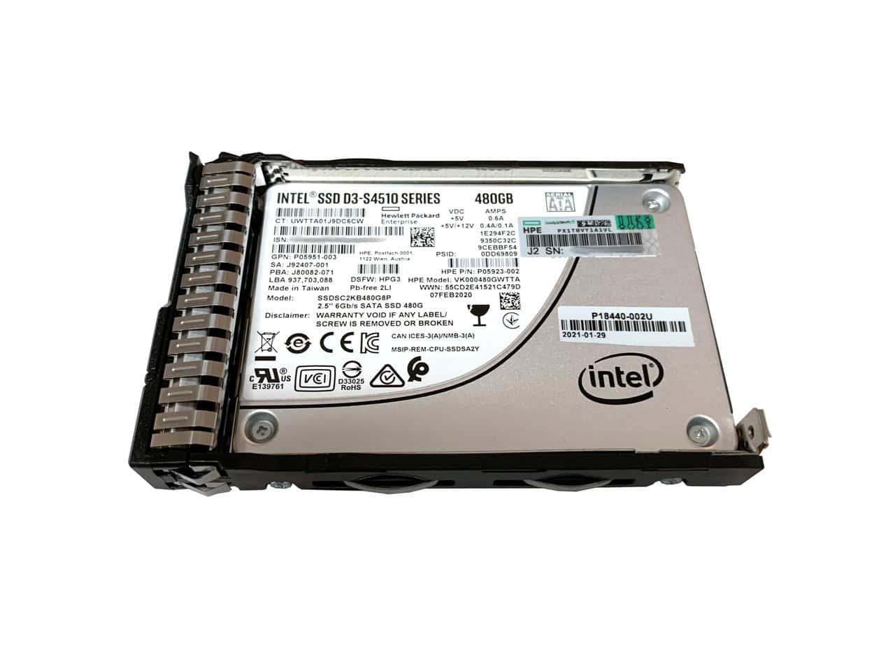 HP 480GB SATA RI SFF SC MV SSD (P18422-B21-RFB) thumbnail