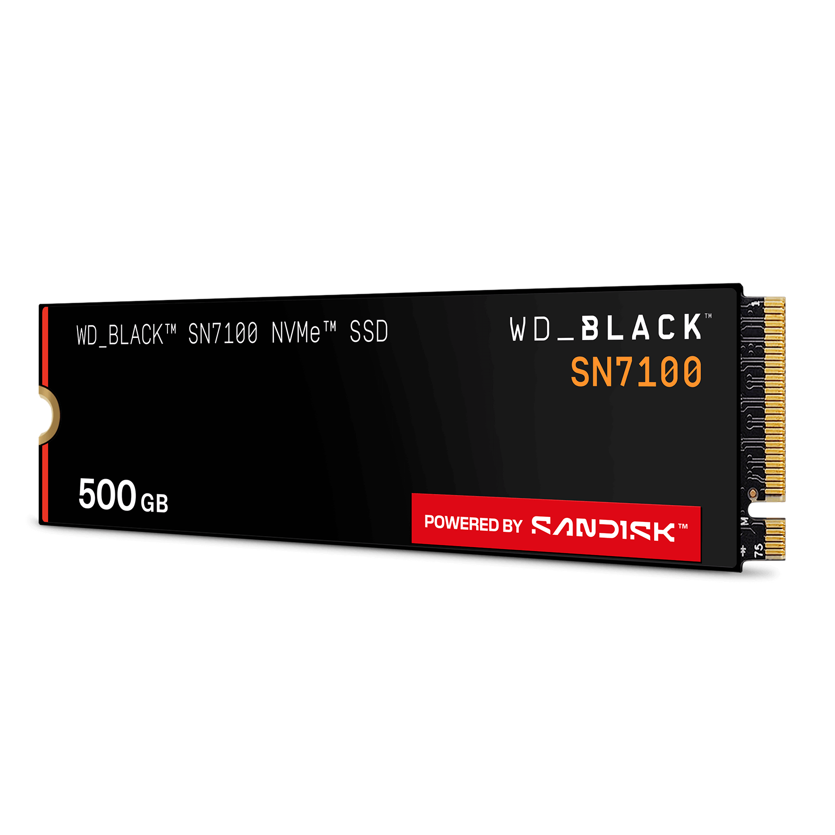 Sandisk WD_BLACK SN7100 NVMe 500GB 216pcs M2. 2280 / PCIe Gen4 / 6800MB/s read / 5800 MB/s write / without Heatsink (WDS500G4X1E-00CJA0) thumbnail