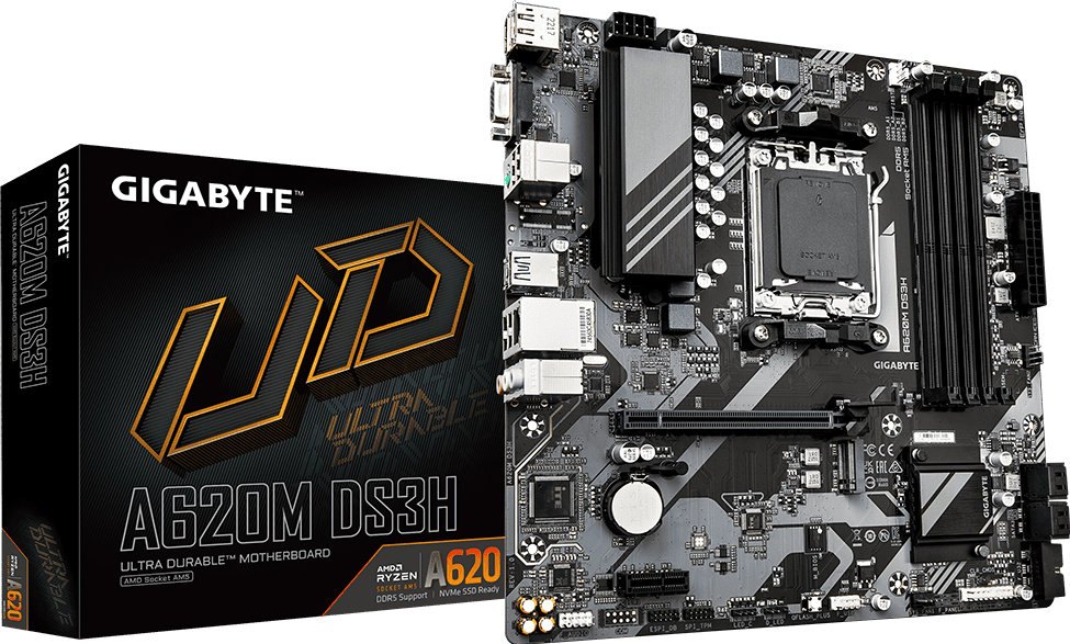 GIGABYTE A620M DS3H -AM5 -mATX (A620MDS3H) thumbnail