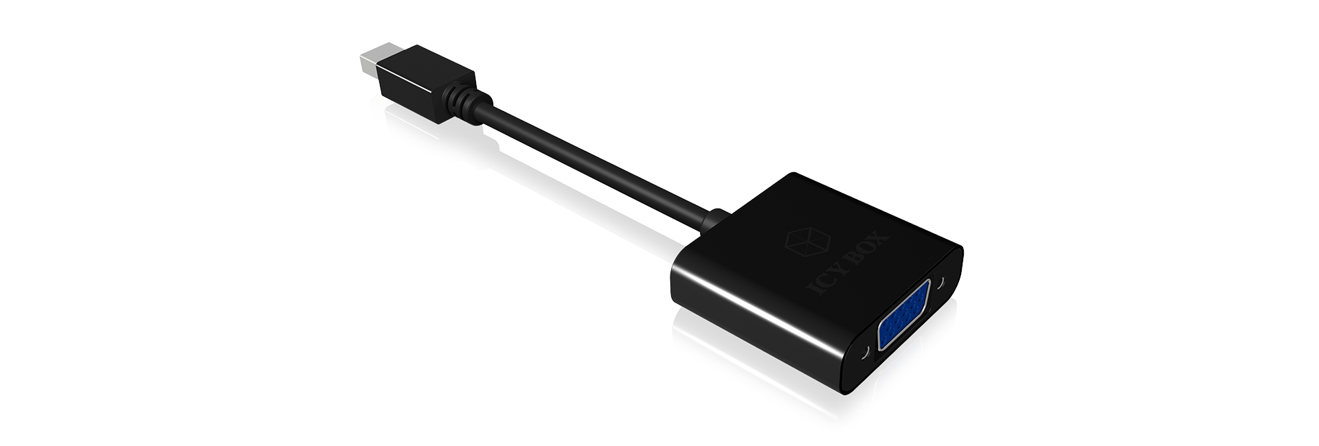 ICY BOX IB-AC539 VGA (D-Sub) Mini DisplayPort Zwart (IB-AC539) thumbnail